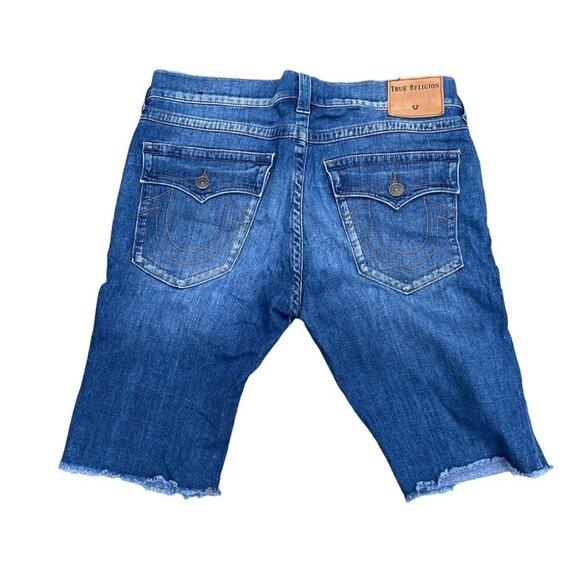 True Religion Jeans Shorts Size 36 RICKY Blue - Picture 2 of 4